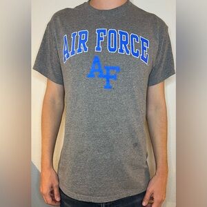 Gildan Gray Tee with Blue "Air Force" Print